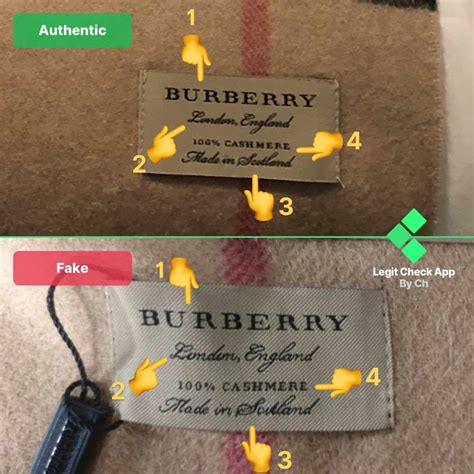 burberry label fake|Burberry scarf vs real.